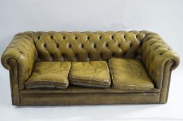 A leather chesterfield sofa