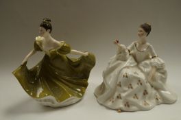 Two Royal Doulton figures, "My Love" and "Lynne"