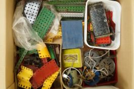 A collection of various Meccano items