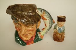 1 Royal Doulton large toby jug "The Poacher" and small figure "Fat Boy"