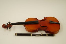Violin and a rosewood piccalo