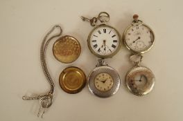 Thomas Russell and Son, a metal cased open faced pocket watch; with an ingersoll metal pocket watch;