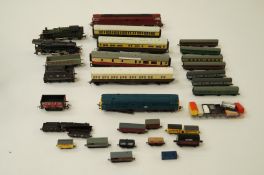 A collection of model trains including Hornby etc