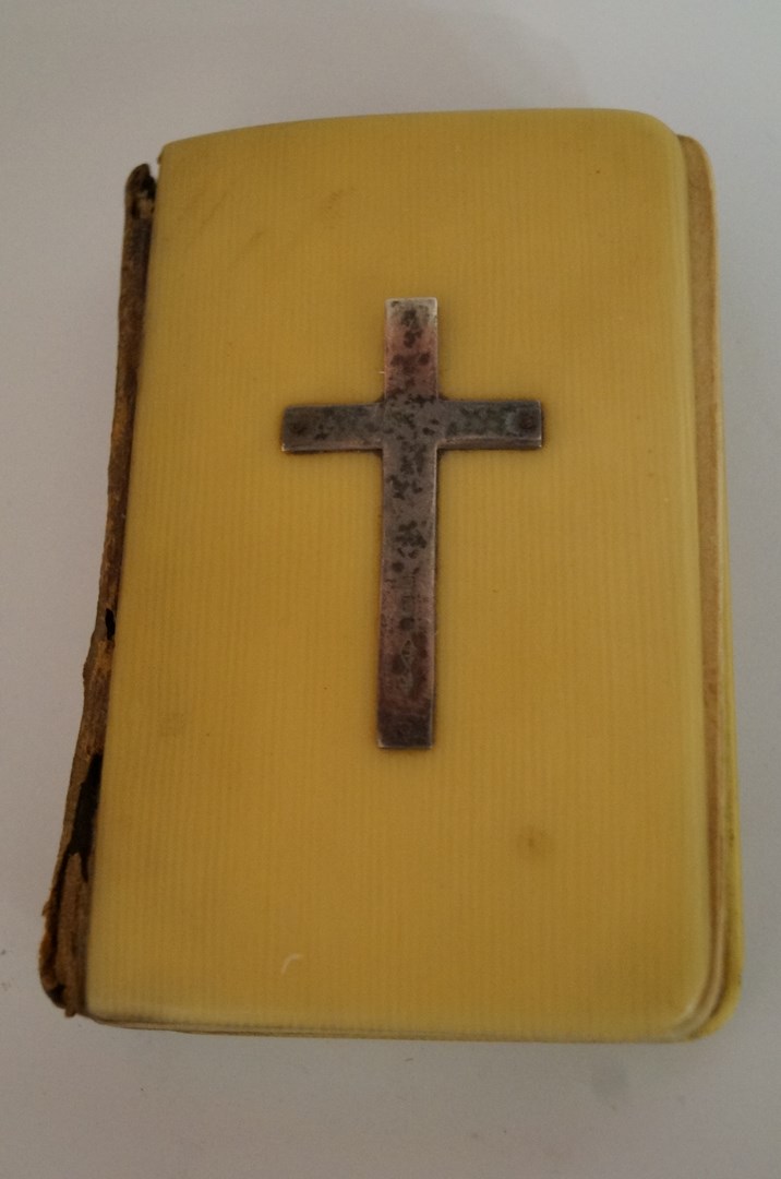 A common prayer book with silver mounted cross