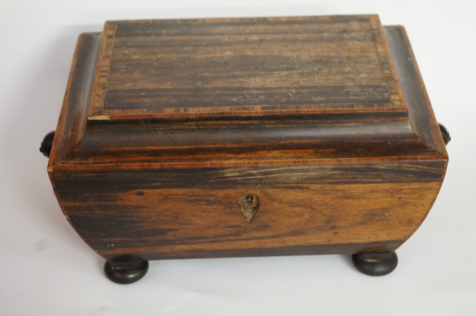 A 19th century rosewood tea caddy