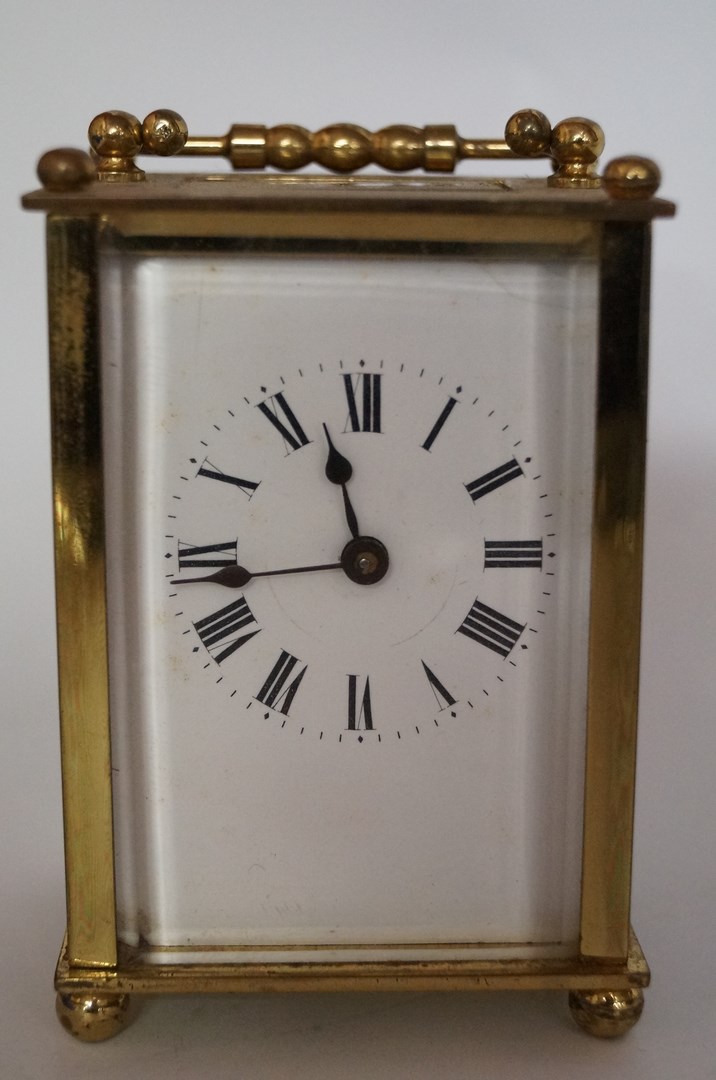 A early 20th century cased carriage clock with an 8 day movement