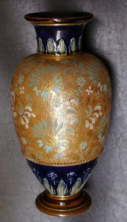 A Royal Doulton Slater`s Patent vase, 14? high