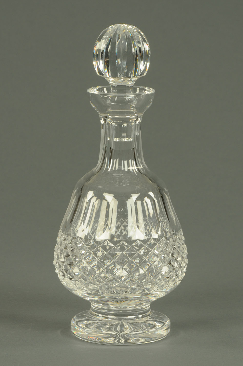 A Waterford Crystal decanter, Colleen pattern, in original box.