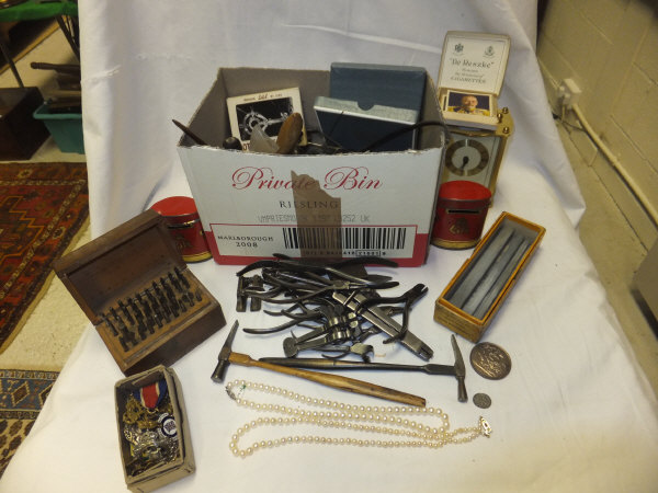 A collection of jeweller's / watchmaker's tools and accessories, to include hammers, screwdrivers,