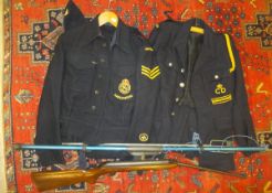 A late 1950's / early 1960's Civil Defence Warder's uniform with beret, together with a late 1941