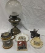 A collection of sundry items to include Royal Doulton "Bunnykins" cup and saucer, two small pewter