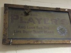 A Player's box, the top inscribed "Ask for Player's and Look for the Lifebuoy Trademark" and the