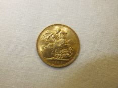 An 1887 gold sovereign from the Victoria Jubilee