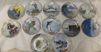 A set of Danbury Mint "The Art of Fishing" collector's plates