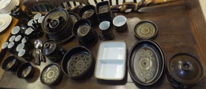 WITHDRAWN  A collection of Denby "Arabesque" pattern dinner, tea and coffee wares
