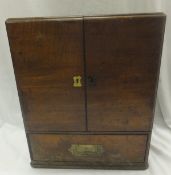 A Victorian mahogany apothecary cabinet with label to interior "From William Albert Marson The Old