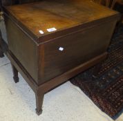 A Regency mahogany cellerette, the cross banded top opening to reveal a converted interior as a work