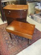 Four various Victorian mahogany commodes / bidets with rectangular tops on turned legs, and a 19th