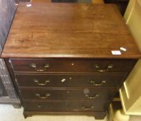 A 19th Century mahogany converted commode, the two doors as four drawers on bracket feet