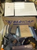 Two boxes of various RAF ephemera, to include flying suit, canvas belt, various manuals and books,