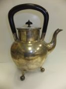 A silver plated kettle in the manner of Christopher Dresser, stamped "H H & S