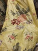 Four pairs of glazed cotton interlined "Polyanthus" pattern curtains by G P & J Baker Limited,