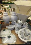 A collection of Royal Doulton "Provencal" pattern coffee wares, etc, together with a pair of cream