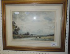 C J THORNTON "English landscape", watercolour, signed bottom right, and inscribed to mount "