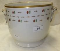 A Coalport porcelain jardiniere of ice pail form   CONDITION REPORTS  Wear and scuffs.  Two long