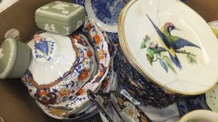 Four boxes of miscellaneous china and glassware to include three early 20th Century Royal