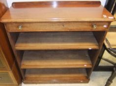 A 19th Century mahogany bookcase, the rectangular top with moulded edge above a single long drawer