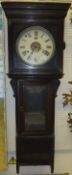 An American drop dial wall clock in oak case (factory clock conversion)