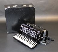 A Ballone Burini accordion, in case.   CONDITION REPORTS  General wear and a few scuffs.  One button