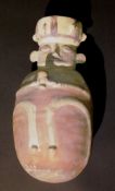 A Peruvian Chimu style pottery effigy burial vessel, 41 cm high.