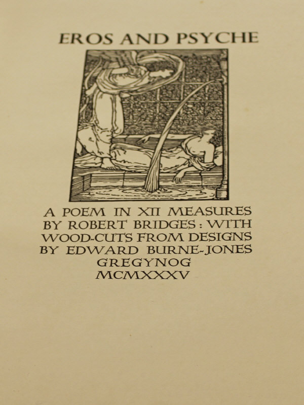 ROBERT BRIDGES "Eros & Psyche, A Poem in XII Measures...." with woodcuts from designs by Edward - Image 2 of 3