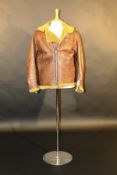 A World War II leather flying jacket (Size 40 Reg).   CONDITION REPORTS  We are unsure as to the