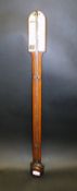 A Victorian mahogany cased stick barometer, the ivorine dials inscribed "Steward 406 Strand", with