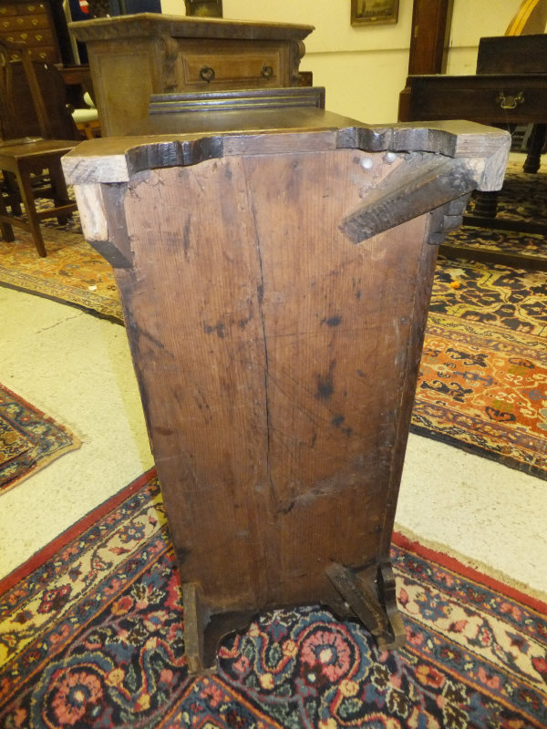 A 19th Century oak miniature chest of two short and three long graduated drawers on bracket feet, - Image 9 of 18