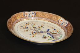 An early 19th Century (circa 1812-20) Spode oval platter polychrome decorated with Indian Tree