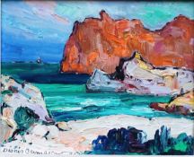 DIONIS BENNÁSSAR (1904-1967) "El Olia", coastal landscape, oil on board, signed and dated 1961