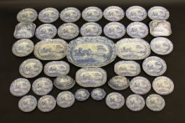 A circa 1820 Spode "Castle" pattern dinner service (taken from an aquatint entitled "The Gate of