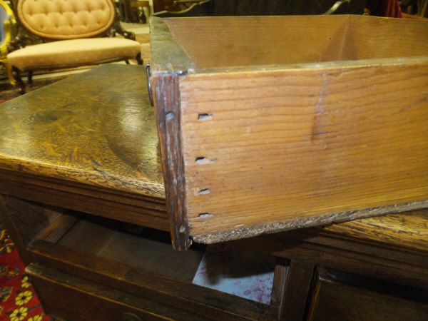 A 19th Century oak miniature chest of two short and three long graduated drawers on bracket feet, - Image 15 of 18