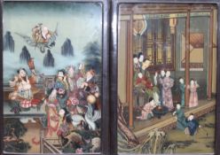 19TH CENTURY CHINESE SCHOOL "Shou Xing appearing to a group of figures feasting, he upon the back of