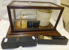 A Short and Mason of London barograph and a brass bodied scale reader   CONDITION REPORTS  Wear,