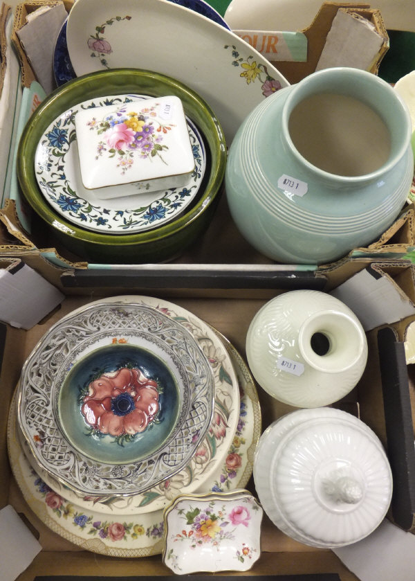 A collection of ceramics to include a small Moorcroft footed bowl decorated in the "Anemone" - Image 2 of 2