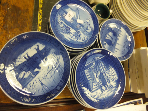 A collection of 39 Royal Copenhagen porcelain collectible plates, dating from the 1970's, 1980's, - Image 3 of 4