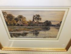 ROBERT WINTER FRASER "River landscape", watercolour, signed
