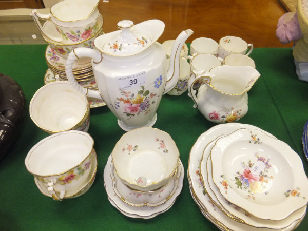 A collection of Royal Crown Derby coffee wares decorated with floral sprays, to include coffee - Image 2 of 2