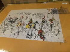 AFTER FELIKS TOPOLSKI "Trooping the Colour", colour print, limited edition No'd. A78/100, signed