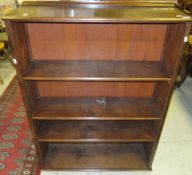 A mahogany open bookcase with adjustable shelves (with alterations)